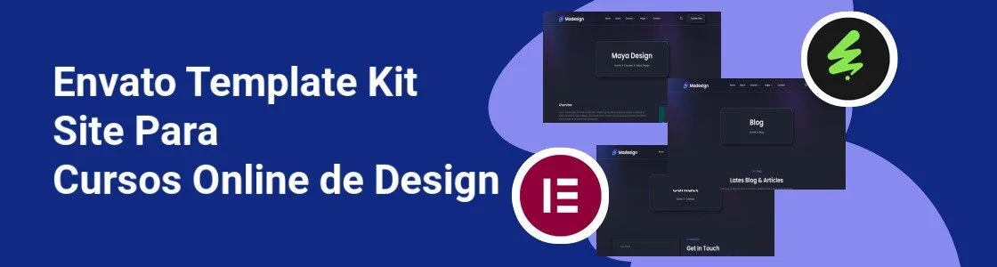 Wordpress completo template kit site para cursos online de design JPA4V26