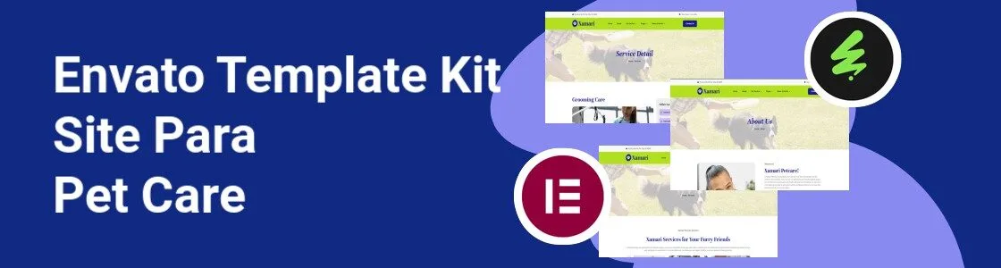 Wordpress completo template kit site para pet care W8683XE