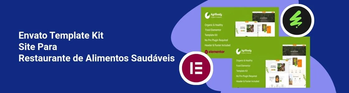 Wordpress completo template kit site para restaurante de alimentos saudaveis QVMC92X
