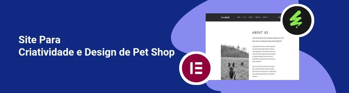 Wordpress completo criatividade e design de pet shop CBMUX26