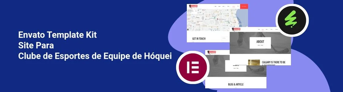 Wordpress completo template kit site para clube de esportes de equipe de hoquei D789UT5