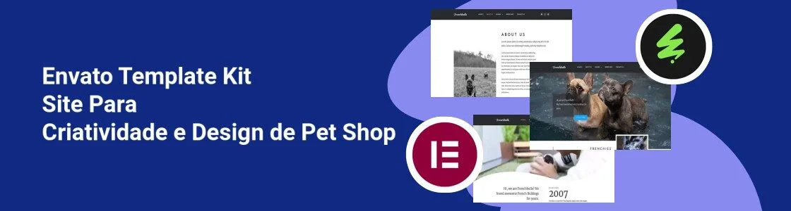 Wordpress completo template kit site para criatividade e design de pet shop CBMUX26