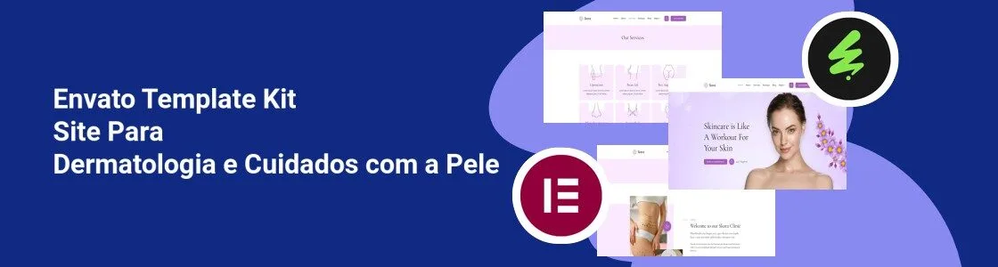 Wordpress completo template kit site para dermatologia e cuidados com a pele CEJM7PB