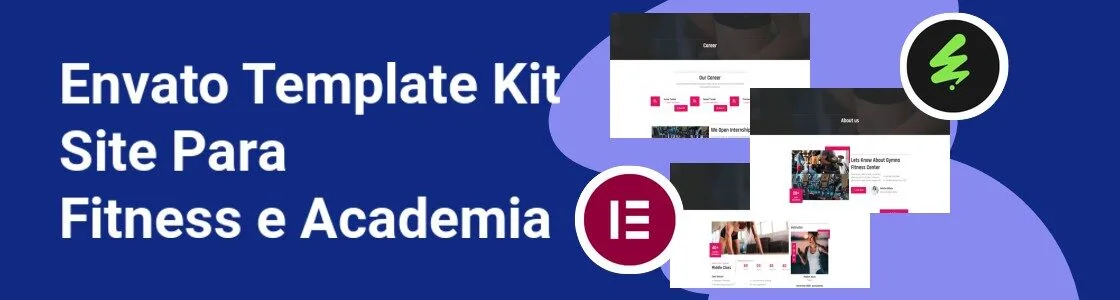 Wordpress completo template kit site para fitness e academia MEM5E67