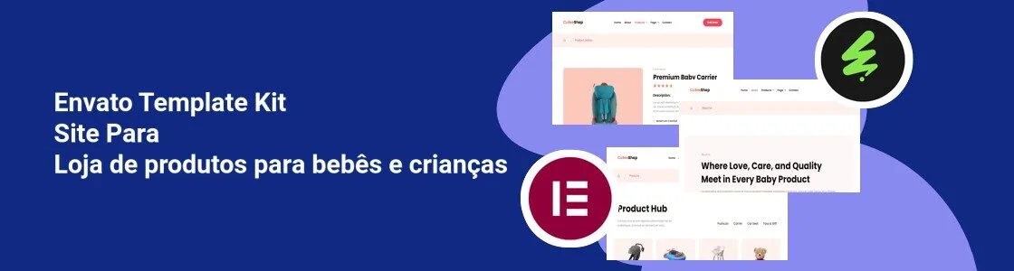 Wordpress completo template kit site para loja de produtos para bebes e criancas VZYGRLM