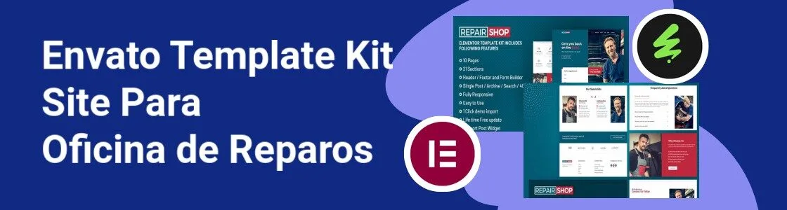 Wordpress completo template kit site para oficina de reparos RC2N779