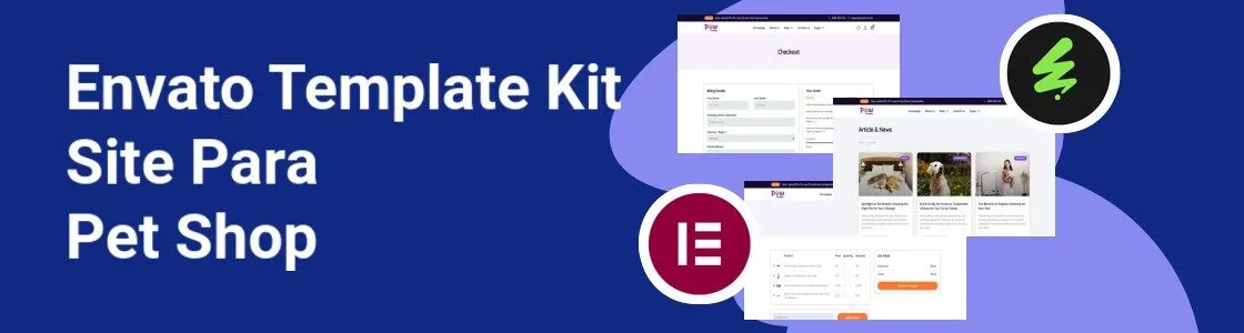 Wordpress completo template kit site para pet shop FC3SBLT