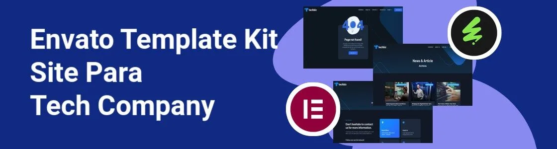 Wordpress completo template kit site para tech company PC7MT4S