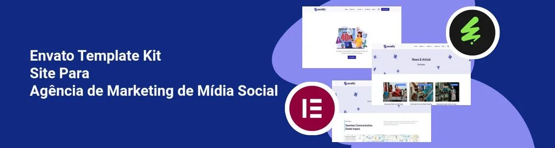 Wordpress completo template kit site para agencia de marketing de midia social FZ6EPHK