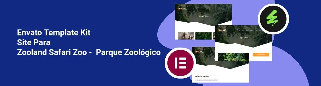 Wordpress completo template kit site para zooland safari zoo parque zoologico J9GWK7E